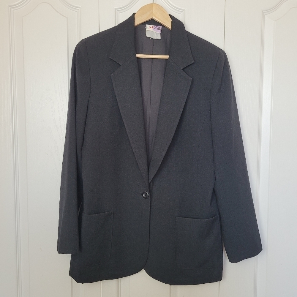 Alia Vintage One Button Blazer